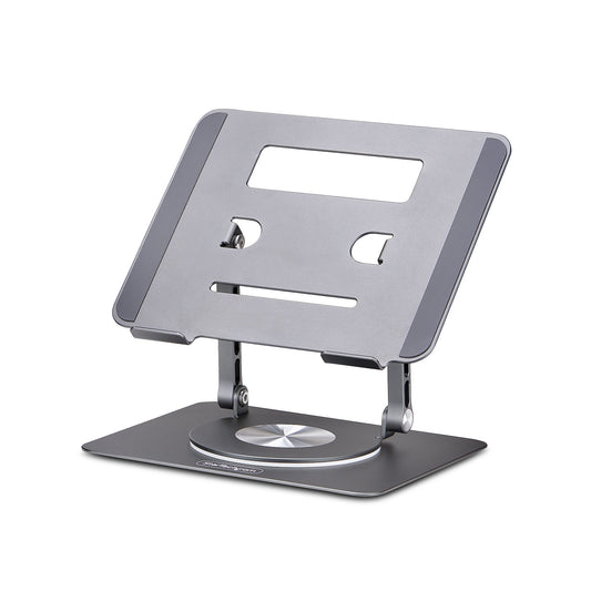 StarTech.com Rotating Laptop Stand, 360 Swivel, Ergonomic Desk Riser for Computer, Elevated Tray w/ Adjustable Tilt,...