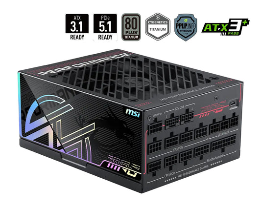 MSI MPG Ai1300TS PCIE5 power supply unit 1300 W 24-pin ATX ATX Black