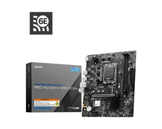 MSI PRO H610M-S WIFI DDR4 motherboard Intel H610 LGA 1700 micro ATX
