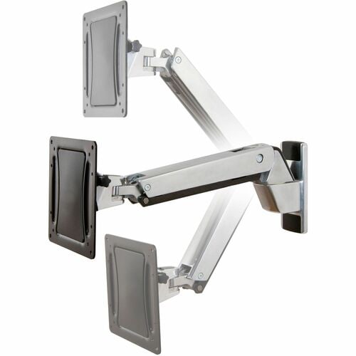 Ergotron HEAVY DUTY INTERACTIVE ARM LCD WALL MOUNT POLISHED ALUMINIUM MAX LCD SIZE 60IN MAX WEIGHT 18.2KG (45-296-026)