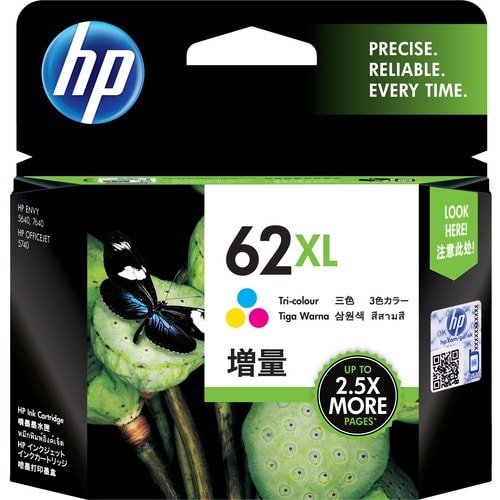 HP 62XL TRI-COLOR INK CARTRIDGE C2P07AA