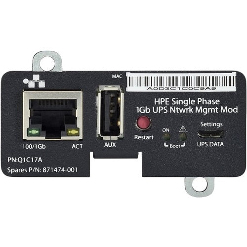 HPE Single Phase 1Gb UPS Ntwrk Mgmt Mod (Q1C17A)