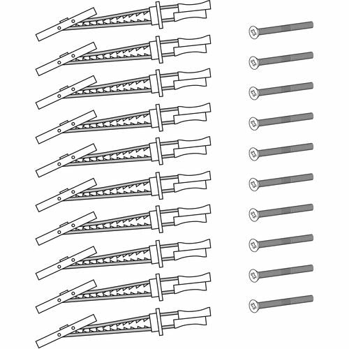 Ergotron Wall Track Mounting Kit for Hollow Walls (90-011)