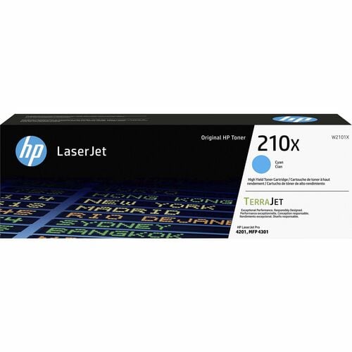 HP 210X Cyan Original LaserJet Toner Cartridge (W2101X)