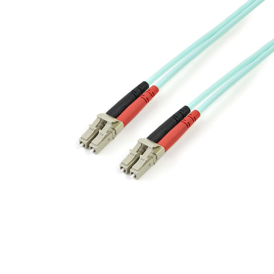 StarTech.com 2m (6ft) LC/UPC to LC/UPC OM3 Multimode Fiber Optic Cable, Full Duplex 50/125μm Zipcord Fiber Cable, 100G, Low Insertion Loss, LSZH Fiber Jumper Cord product image