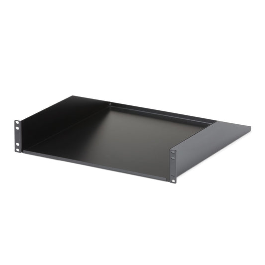 StarTech2U Server Rack Shelf - Universal Rack Mount Cantilever Shelf for 19" Network Equipment Rack & Cabinet - Heavy Duty Steel – Weight Capacity 125lb/56kg - 18" Deep Tray, Black