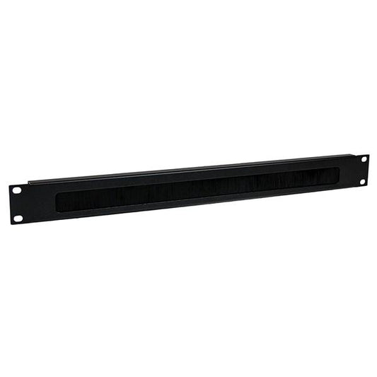 StarTech1U High-density Brush Strip Cable Management Panel, Sturdy Steel Horizontal Data Centre Cable Organizer