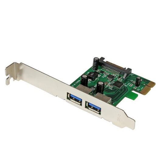 StarTech.com 2 Port PCI Express PCIe SuperSpeed (5Gbps) USB 3.0 Card Adapter with UASP - SATA Power - TAA product image