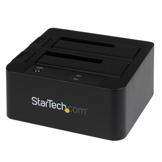 StarTech.com Dual-Bay USB 3.0 / eSATA to SATA Hard Drive Docking Station, USB Hard Drive Dock, External 2.5/3.5" SATA I/II/III SSD/HDD Docking Station, Hot-Swap Hard Drive Bays, Top-Loading product image