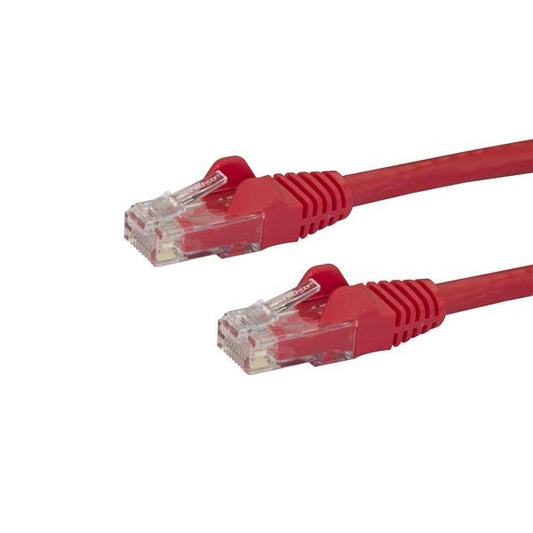 StarTech.com 2m CAT6 Ethernet Cable - Red CAT 6 Gigabit Ethernet Wire -250MHz 100W PoE RJ45 UTP Network/Patch Cord Snagless w/Strain Relief Individually Tested product image