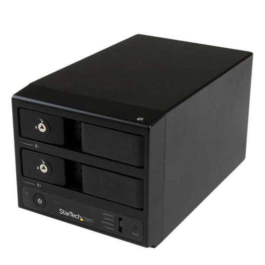 StarTech USB 3.0 / eSATA Dual-Bay Trayless 3.5 SATA III Hard Drive Enclosure with UASP - 2-Bay SATA 6 Gbps Hot-Swap HDD Enclosure
