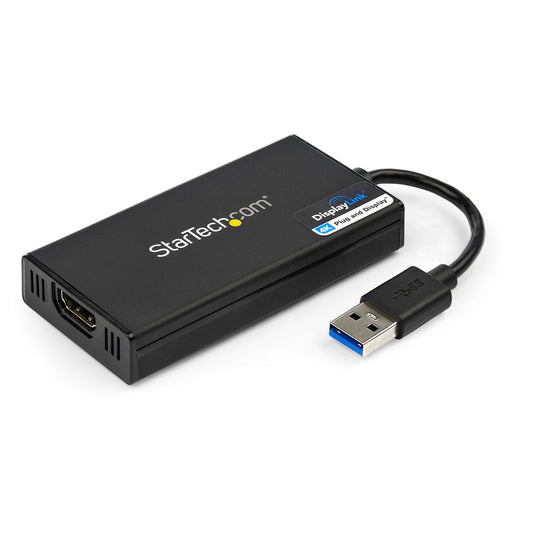 StarTech USB 3.0 to HDMI Adapter - 4K 30Hz Ultra HD - DisplayLink Certified - USB Type-A to HDMI Display Adapter Converter for Monitor - External Video & Graphics Card - Mac & Windows