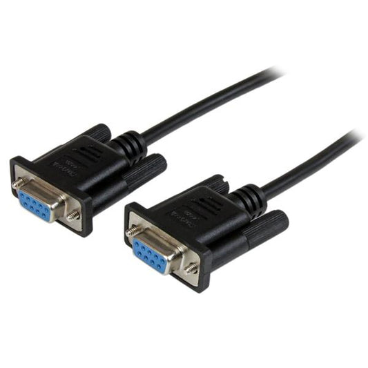 StarTech1m Black DB9 RS232 Serial Null Modem Cable F/F