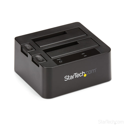 StarTech.com Dual-Bay USB 3.2 Gen 2 to SATA Hard Drive Docking Station, USB 10Gbps Hard Drive Dock, External 2.5/3.5" SATA I/II/III SSD/HDD Docking Station, Hot-Swap Hard Drive Bay, Top-Loa… product image