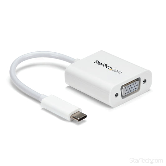 StarTech USB-C to VGA Adapter - White