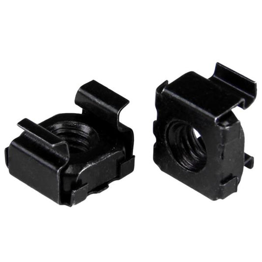 StarTech.com 50-Pack M5 Square Hole Cage Nuts and Installation Tool for 19" or 10" Server Racks, Cabinets and Enclosures, Black - TAA product image