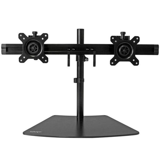 StarTech.com Dual-Monitor Stand - Horizontal - Black - For up to 24" (17.6lb/8kg) Displays product image