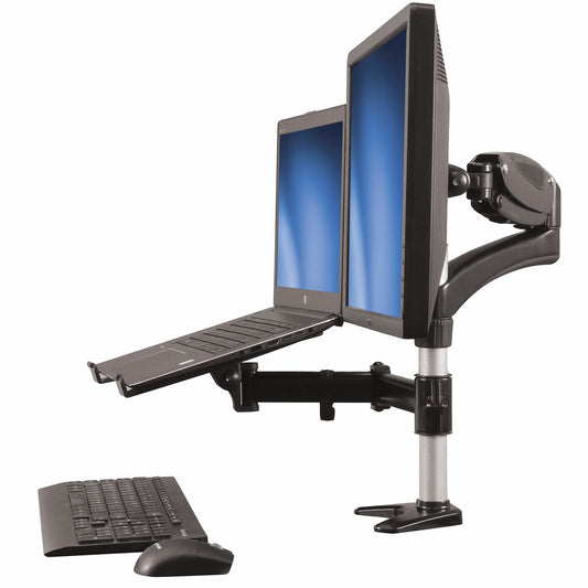 StarTech.com Desk-Mount Monitor Arm with Laptop Stand - Full Motion - Articulating - For up to 27" (17.6lb/8kg) Displays product image