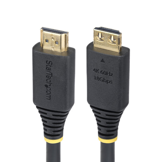 StarTech.com 8ft (2.4m) High Speed HDMI Cable with Gripping Connectors, 4K 60Hz/1440p 144Hz, HDR10/HDCP 2.2/ARC, 18Gbps, UHD HDMI 2.0 Cord for TV/Monitor/Display, TPE Jacket product image