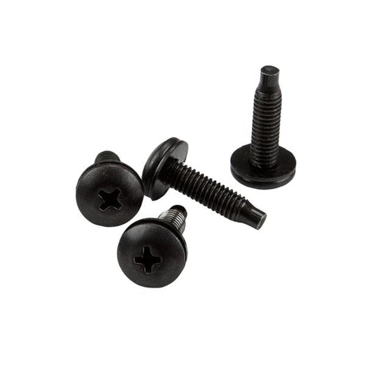 StarTech.com 50-Pack 10-32 19mm Screws,Mounting Screws for 19" or 10" Server Racks, Cabinets and Enclosures, Black - TAA product image