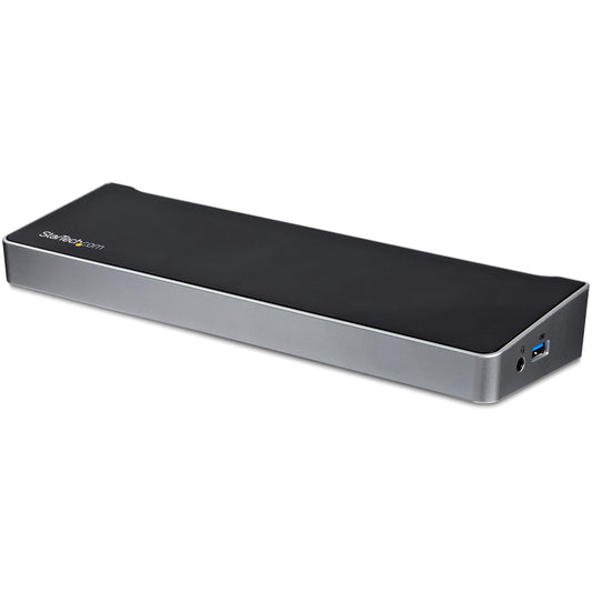 StarTech 4K USB-C Dock, Triple UHD 4K Monitor Docking Station, Mac & Windows, USB C to HDMI & DisplayPort, 60W Power Delivery, 5x USB 5Gbps Hub - TAA