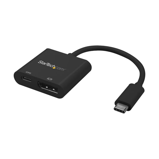 StarTech USB C to DisplayPort Adapter with Power Delivery - 4K 60Hz HBR2 - USB Type-C to DP 1.2 Monitor Video Converter w/ Charging - 60W PD Pass-Through - Thunderbolt 3 Compatible