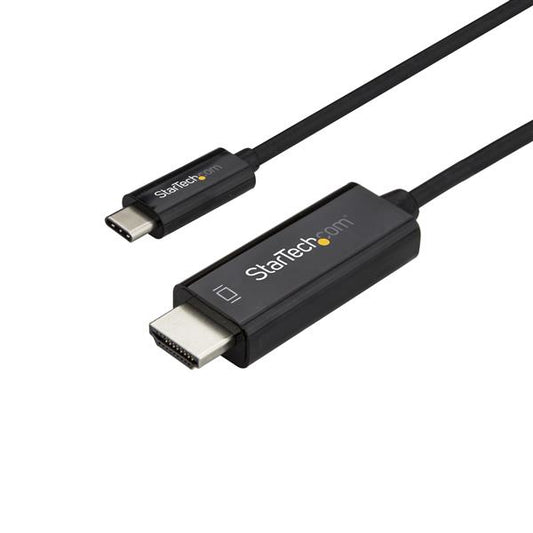 StarTech.com 6.6ft (2m) USB C to HDMI Cable - 4K 60Hz USB Type C to HDMI 2.0 Video Adapter Cable - Thunderbolt Compatible - Laptop to HDMI Monitor/Display - DP 1.2 Alt Mode HBR2 - Black product image