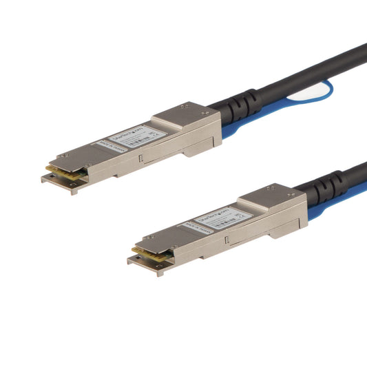 StarTech.com Cisco QSFP-H40G-CU1M Compatible 1m 40G QSFP+ to QSFP+ Direct Attach Cable Twinax - 40GbE QSFP+ Copper DAC 40 Gbps Low Power Passive Transceiver Module DAC Firepower C9200 C9400 product image