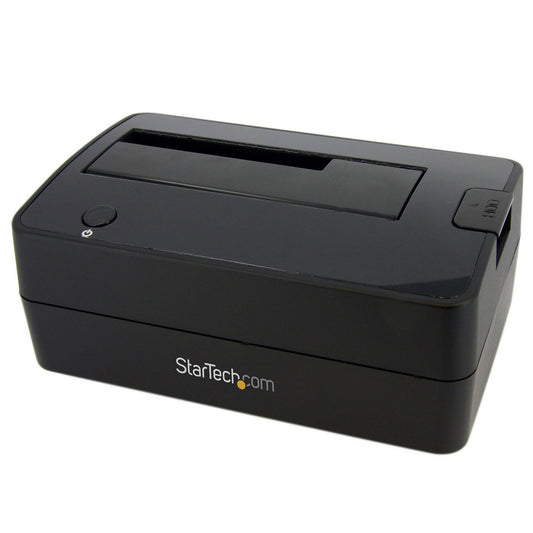 StarTech.com Single Bay USB 3.0 to SATA Hard Drive Docking Station, USB 3.0 (5 Gbps) Hard Drive Dock, External 2.5/3.5" SATA I/II/III HDD/SSD Docking Station, Top-Loading Hard Drive Bay product image