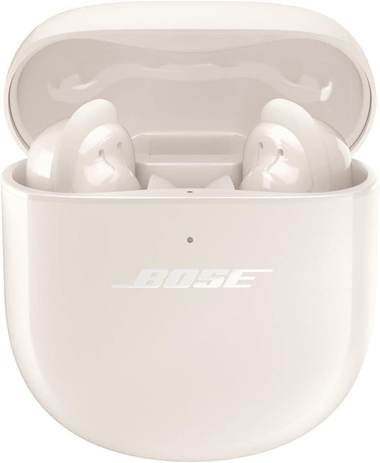 Bose QuietComfort Earbuds II, Wireless, Bluetooth, Active Noise Cancelling -White - Open Box