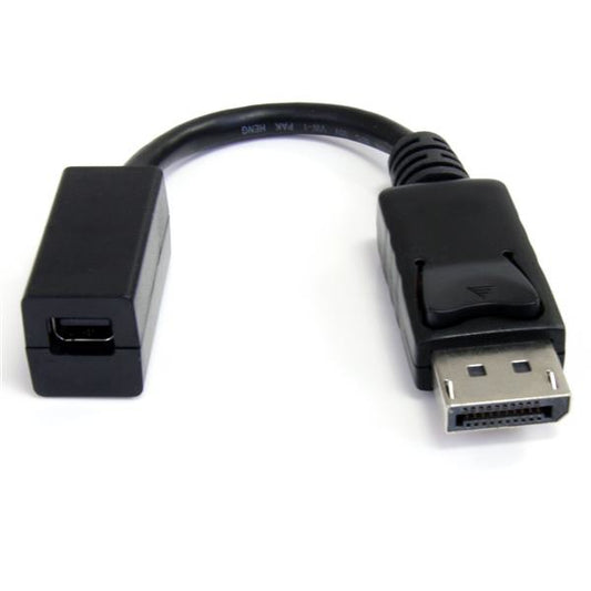 StarTech.com 6in (15cm) DisplayPort to Mini DisplayPort Cable - 4K x 2K UHD Video - DisplayPort Male to Mini DisplayPort Female Adapter Cable - DP Computer to mDP 1.2 Monitor Extension Cable product image