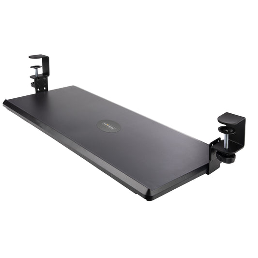 StarTech.com Under-Desk Keyboard Tray, Clamp-on Ergonomic Keyboard Holder, Up to 12kg (26.5lb), Sliding Keyboard and...