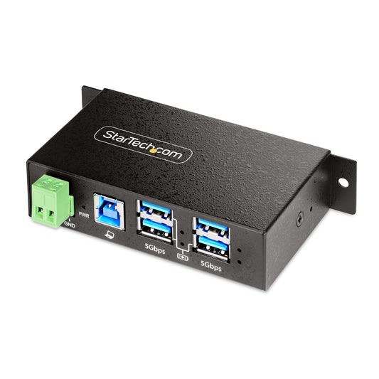 StarTech5G4AINDRM-USB-A-HUB interface hub USB 3.2 Gen 1 (3.1 Gen 1) Type-B 5000 Mbit/s Black
