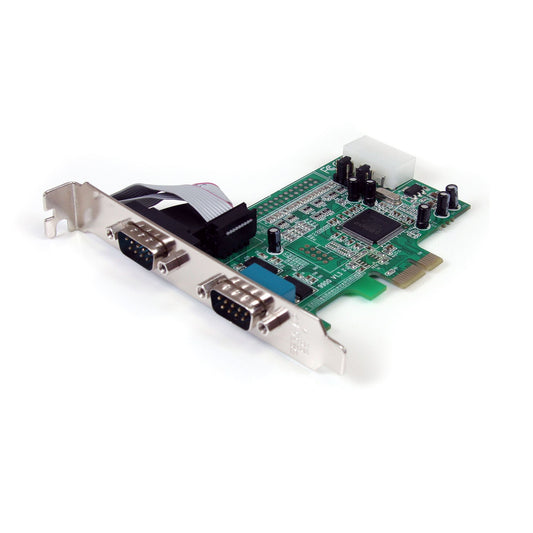 StarTech 2-Port PCI Express RS232 Serial Adapter Card, 16550 UART, PCIe to Dual Serial DB9 Host Controller, Windows & Linux, TAA - Replaced by PEX2S953