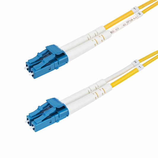 StarTech.com 25m (82ft) LC to LC (UPC) OS2 Single Mode Duplex Fiber Optic Cable, 9/125µm, 100G, Bend Insensitive, Low Insertion Loss - LSZH Fiber Jumper Cord