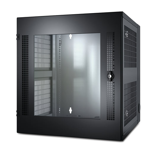 APC NetShelter 13U Wallmount Rack Cabinet Glass Door Double Hinged Server Depth