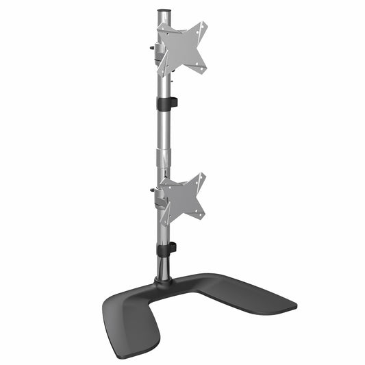 StarTech.com Vertical Dual Monitor Stand, Ergonomic Desktop Stacked Two Monitors, Free Standing Universal Monitor Mount, Height Adjustable - For up to two 27" or 34" Ultrawide (22lb/8kg) VE… product image