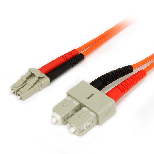 StarTech1m Fiber Optic Cable - Multimode Duplex 62.5/125 LSZH Fiber Jumper Cord - LC/SC