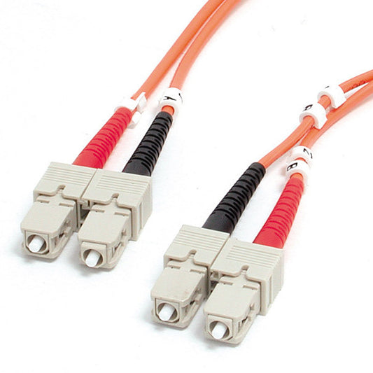 StarTech2m (6.6ft) SC to SC OM1 Multimode Fiber Optic Cable, 62.5/125 Fiber Size, 10G Networks - LSZH Fiber Patch Cord