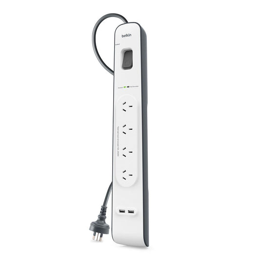 Belkin 4 Outlet with 2M Cord with 2 USB Ports (BSV401AU2M)