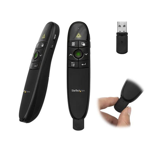 StarTech.com Wireless Presentation Remote with Green Laser Pointer - 90 ft. (27 m) - TAA product image