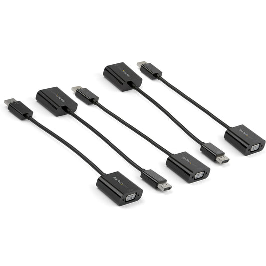 StarTech 5-Pack DisplayPort to VGA Adapter - DisplayPort 1.2 to VGA Active Adapter - Digital DP to Analog VGA Video Converter Dongle - DisplayPort Male to VGA Female Monitor Adapter