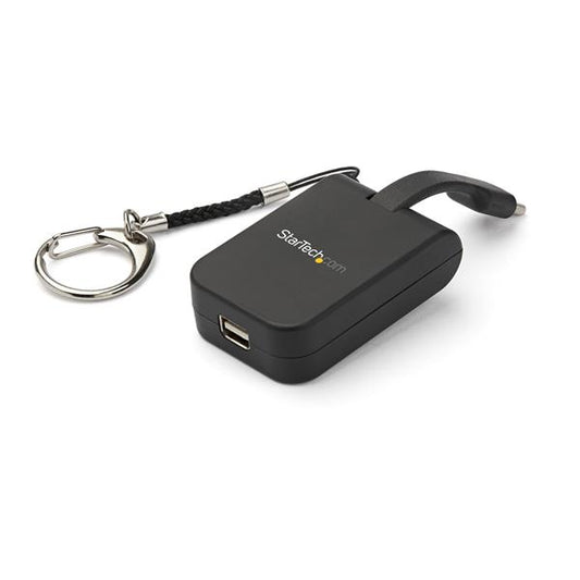 StarTech.com Compact USB C to Mini DisplayPort Adapter - 8K 60Hz/4K USB-C to mDP 1.4 Video Converter w/Keychain Ring - USB Type-C DP Alt Mode (HBR3 HDR DSC) to mDP Monitor - TB3 Compatible product image
