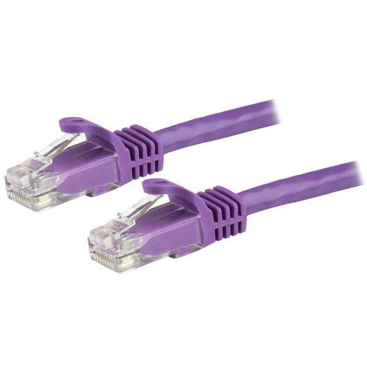 StarTech.com 1.5m CAT6 Ethernet Cable - Purple CAT 6 Gigabit Ethernet Wire -250MHz 100W PoE RJ45 UTP Network/Patch Cord Snagless w/Strain Relief Individually Tested product image