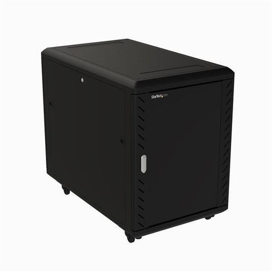 StarTech.com 15U Enterprise-Grade Flat Pack Server Rack Cabinet, 19in Enclosed 4-Post Rack with 29in (75cm) Mounting Depth and 1764lb (800kg) Weight Capacity product image