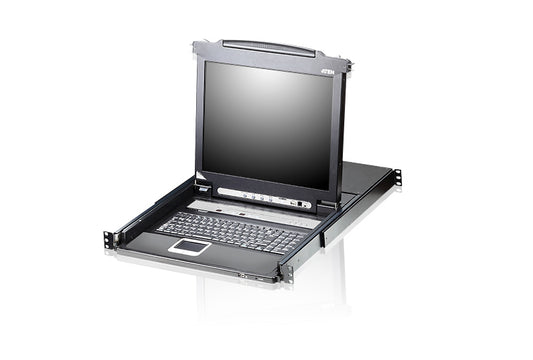 ATEN 8-Port 17" LCD KVM Switch (USB - PS/2 VGA) with USB Peripheral port - ATEN