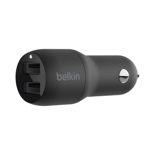 Belkin Dual USB-A Car Charger 12W X2 BLK (CCB001BTBK)