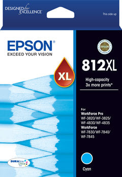 Epson 812XL ink cartridge 1 pc(s) Original High (XL) Yield Cyan product image