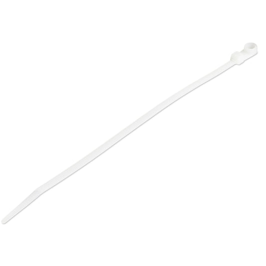 StarTech 8"(20cm) Cable Ties with Mounting Hole - 1/8"(4mm) wide, 2"(52mm) Bundle Diameter, 50lb(22kg) Tensile Strength, Nylon 66 Self Locking Ties w/Screw Hole, UL Listed, 100 Pack