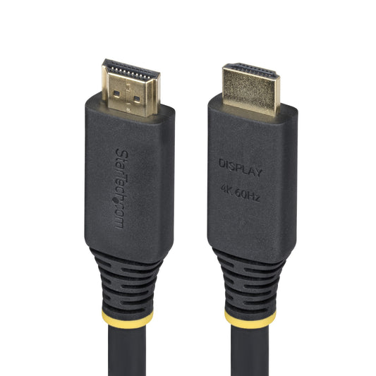 StarTech15m (49.2ft) Active High Speed HDMI Cable, 4K 60Hz/1440p 144Hz, HDR10/HDCP 2.2/ARC, 18Gbps, UHD HDMI 2.0 Cord for TV/Monitor/Display, TPE Jacket
